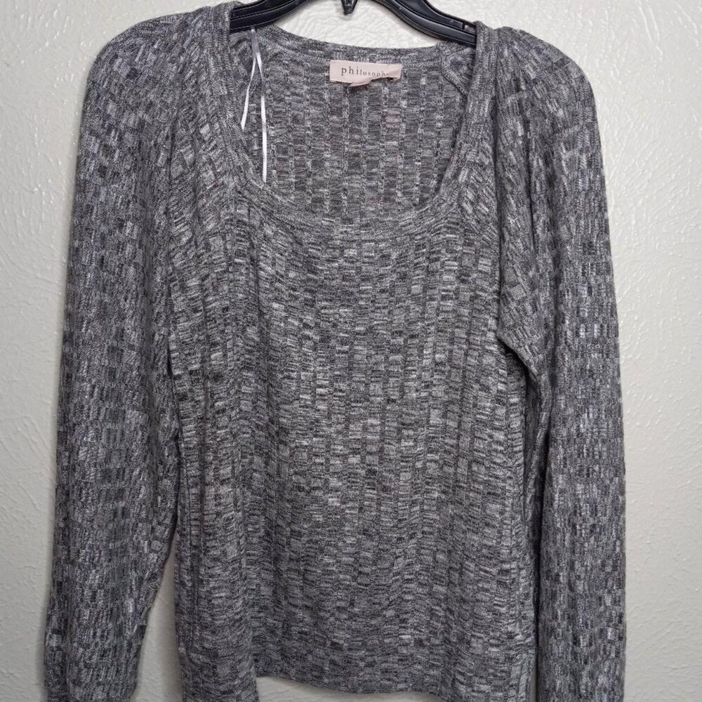 Philosophy Long Sleeve Knit Top Soft Lightweight‎ Pullover Women's Size Small